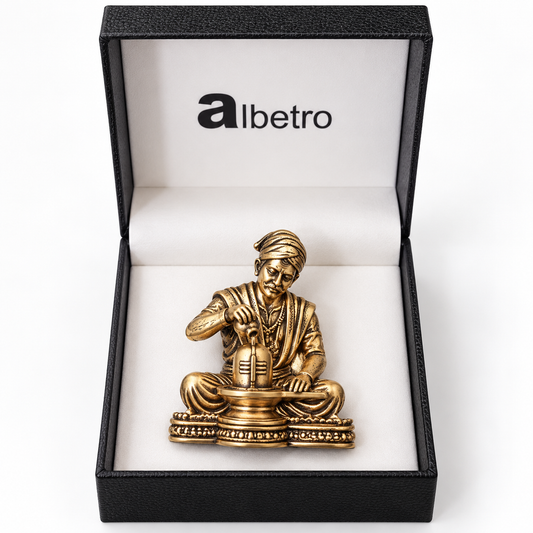 Albetro The Shiv Bhakt devotional abhishek brooch detailed view