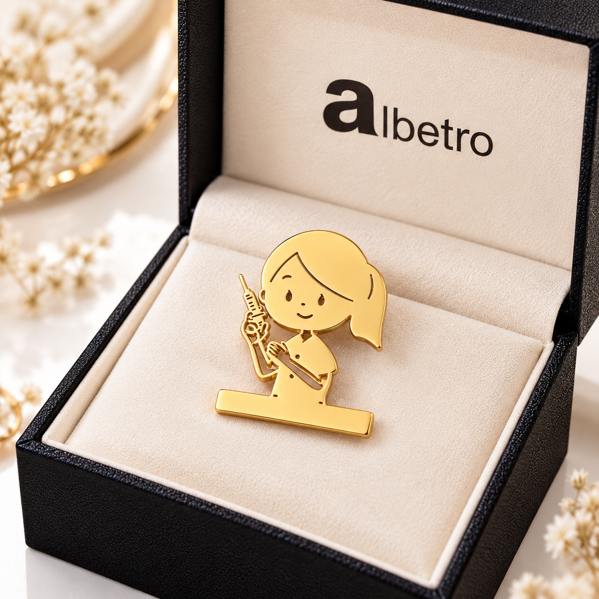 Albetro The Florence nurse brooch close-up view