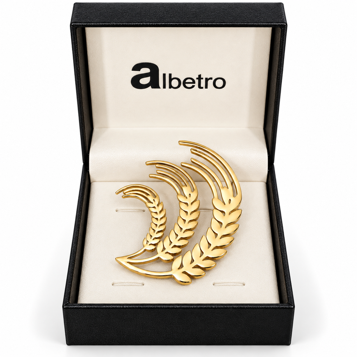 Albetro The Harvest d'Or wheat brooch close-up view