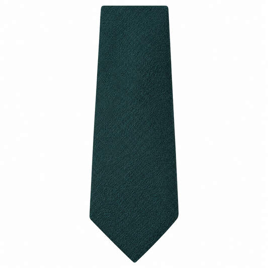 Forest Green Solid Textured Necktie