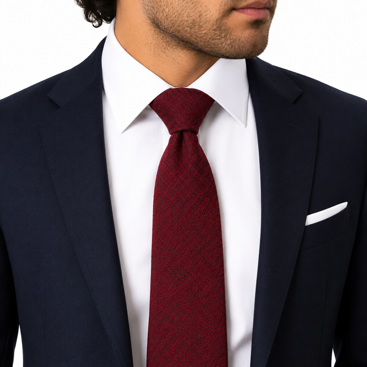 Burgundy Wine Solid Textured Necktie