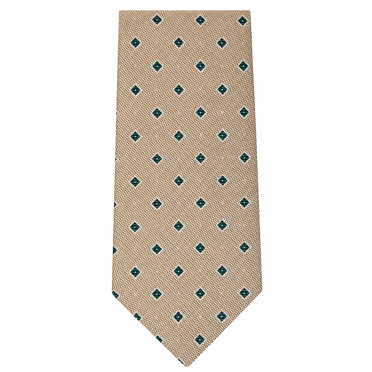 Cream Tan Diamond Dot Necktie