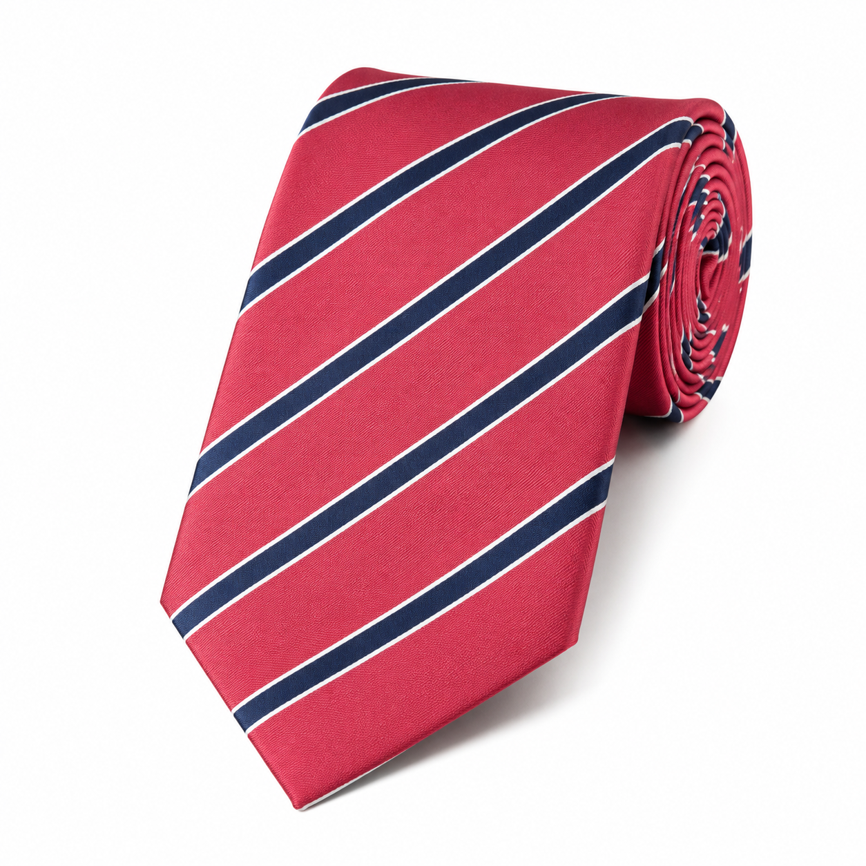 The Coral Blush Pinstripe Tie - Flat Lay