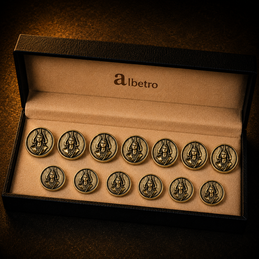 Adiyogi Button — Antique Gold