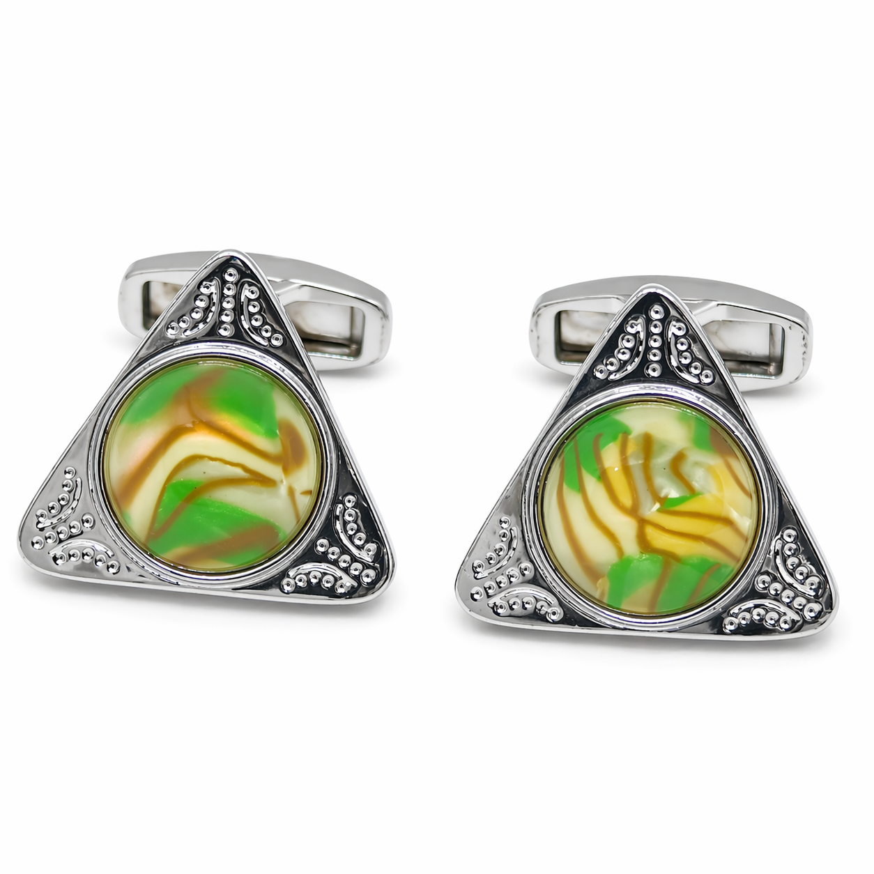 Aurora Triangle Stone Cufflinks