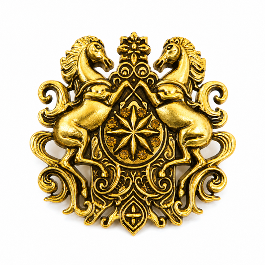 Royal Stallion Crest Brooch