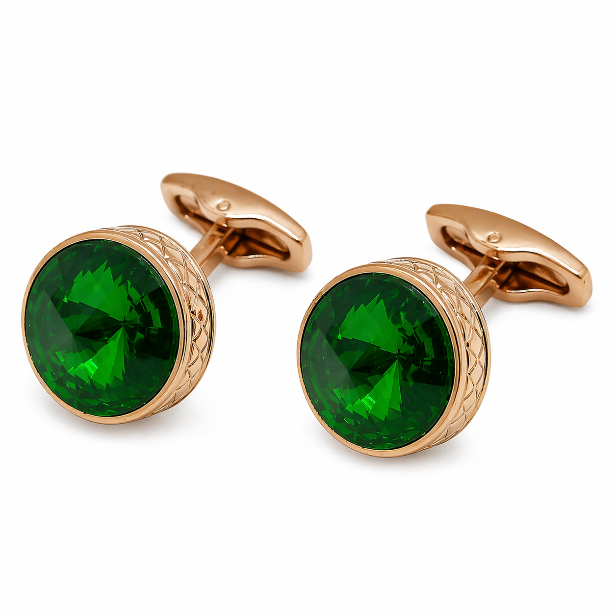 Emerald Royale Rose Gold Cufflinks