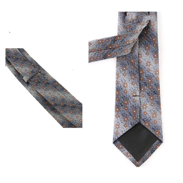 Flower Printed Wood Colour Tie