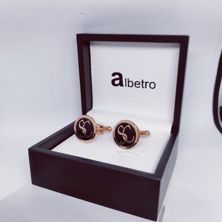 SC Double Initial Monogram Cufflinks