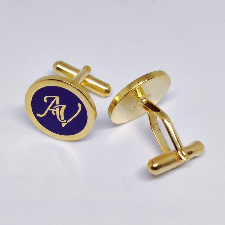 AV Initial Monogram Cufflinks