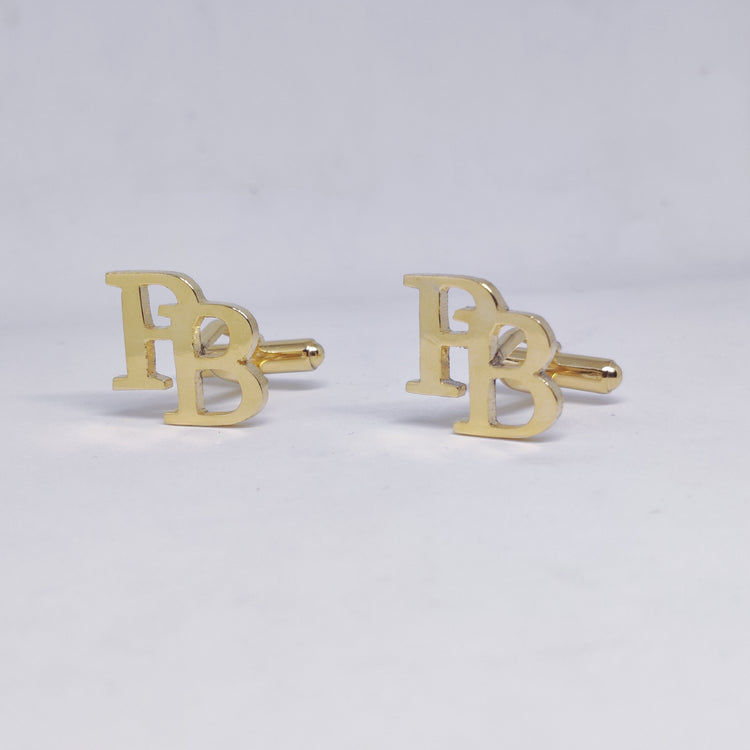 PB Double Initial Cufflinks