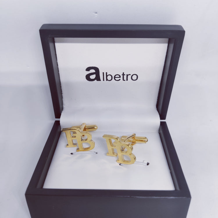 PB Double Initial Cufflinks