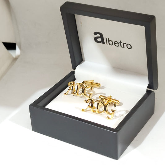 ADG Triple Initial Cufflinks