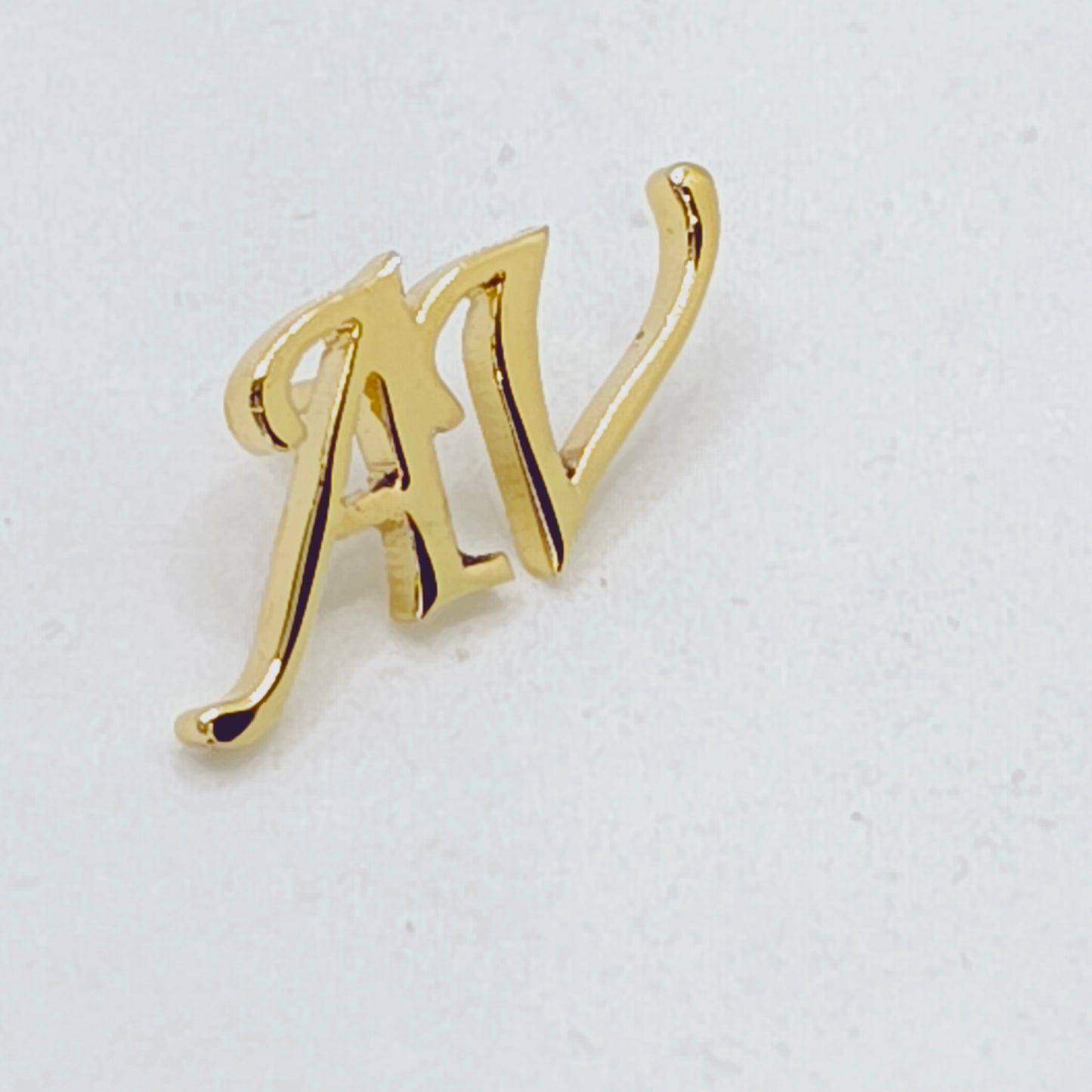 AV Double Initial Lapel Pin
