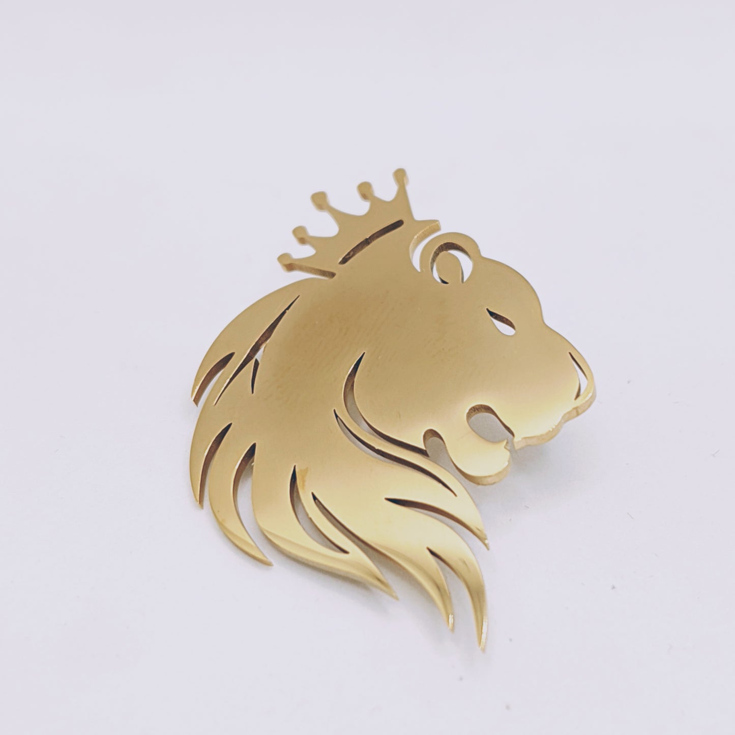 Regal Lion Crown Brooch