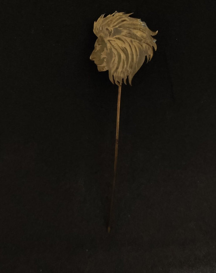 Vintage Lion Head Lapel Pin