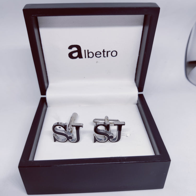 SJ Double Initial Monogram Cufflinks
