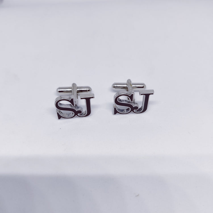 SJ Double Initial Monogram Cufflinks