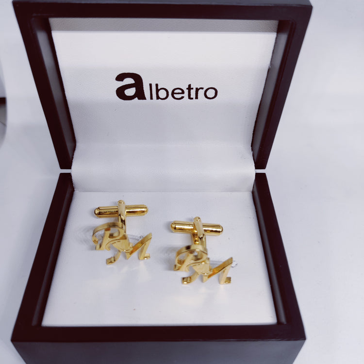 RM Double Initial Cufflinks