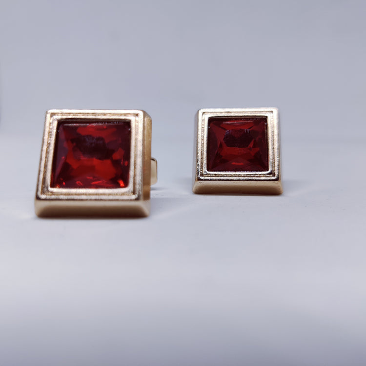 Red crystal Cufflinks