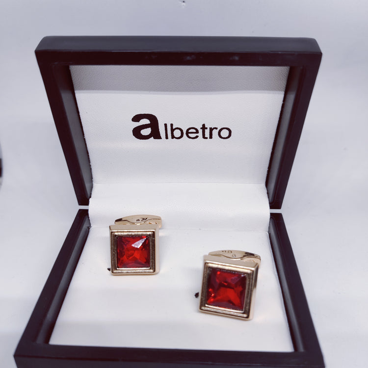 Red crystal Cufflinks
