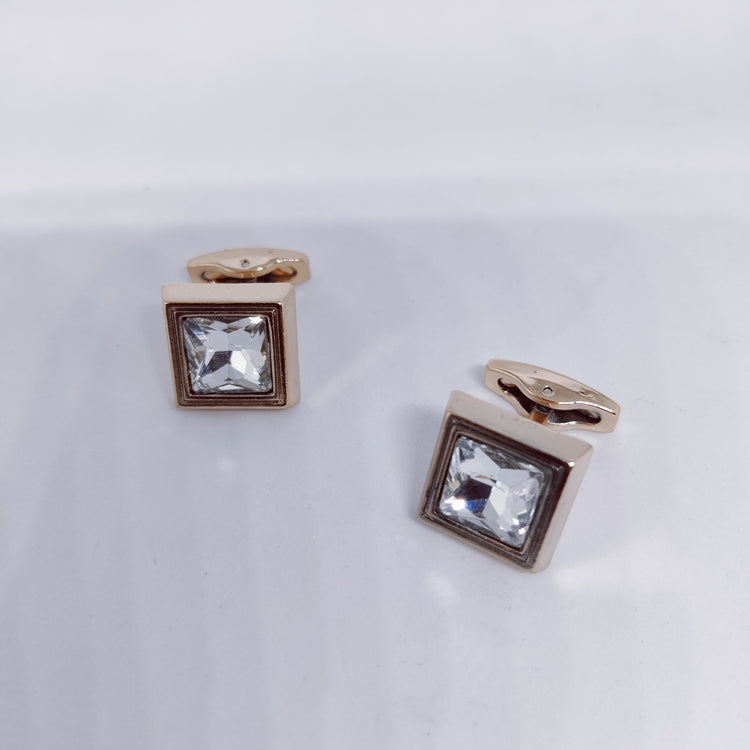 White crystal Cufflinks