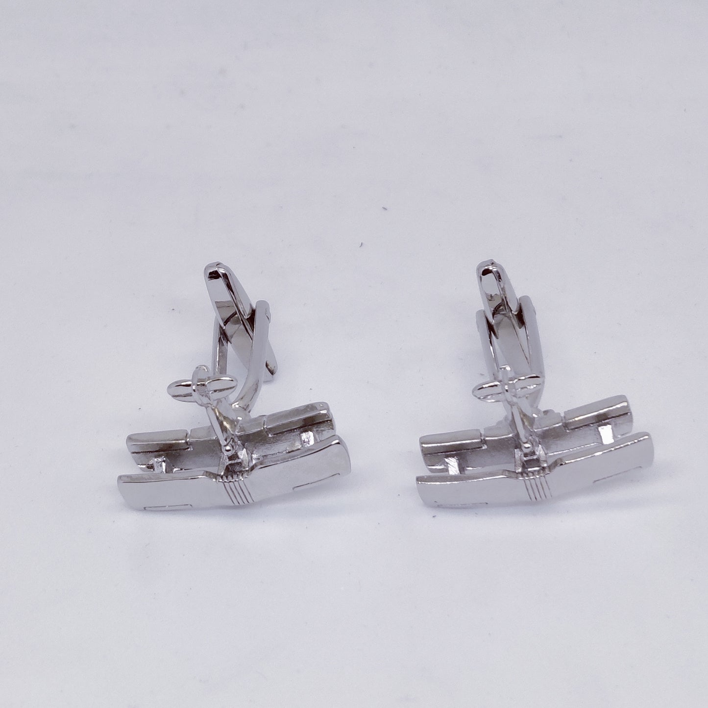 Silver Biplane Cufflinks