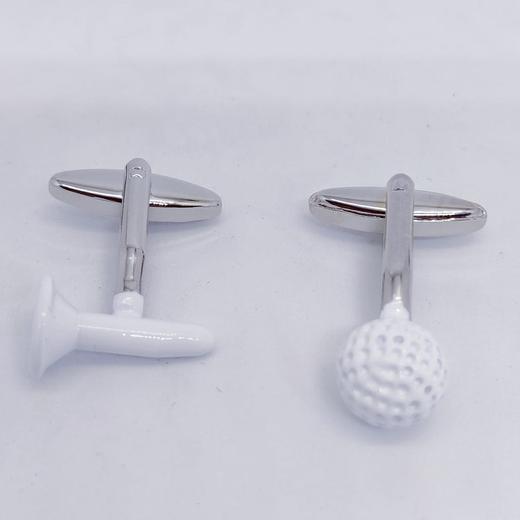 Golf Ball and Tee Cufflinks