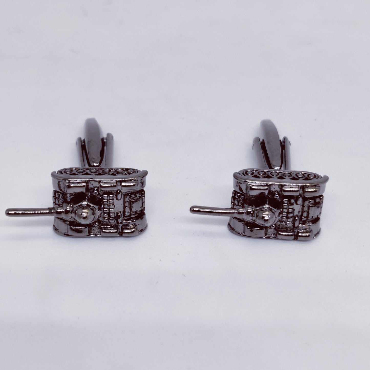 Gunmetal Army Tank Novelty Cufflinks