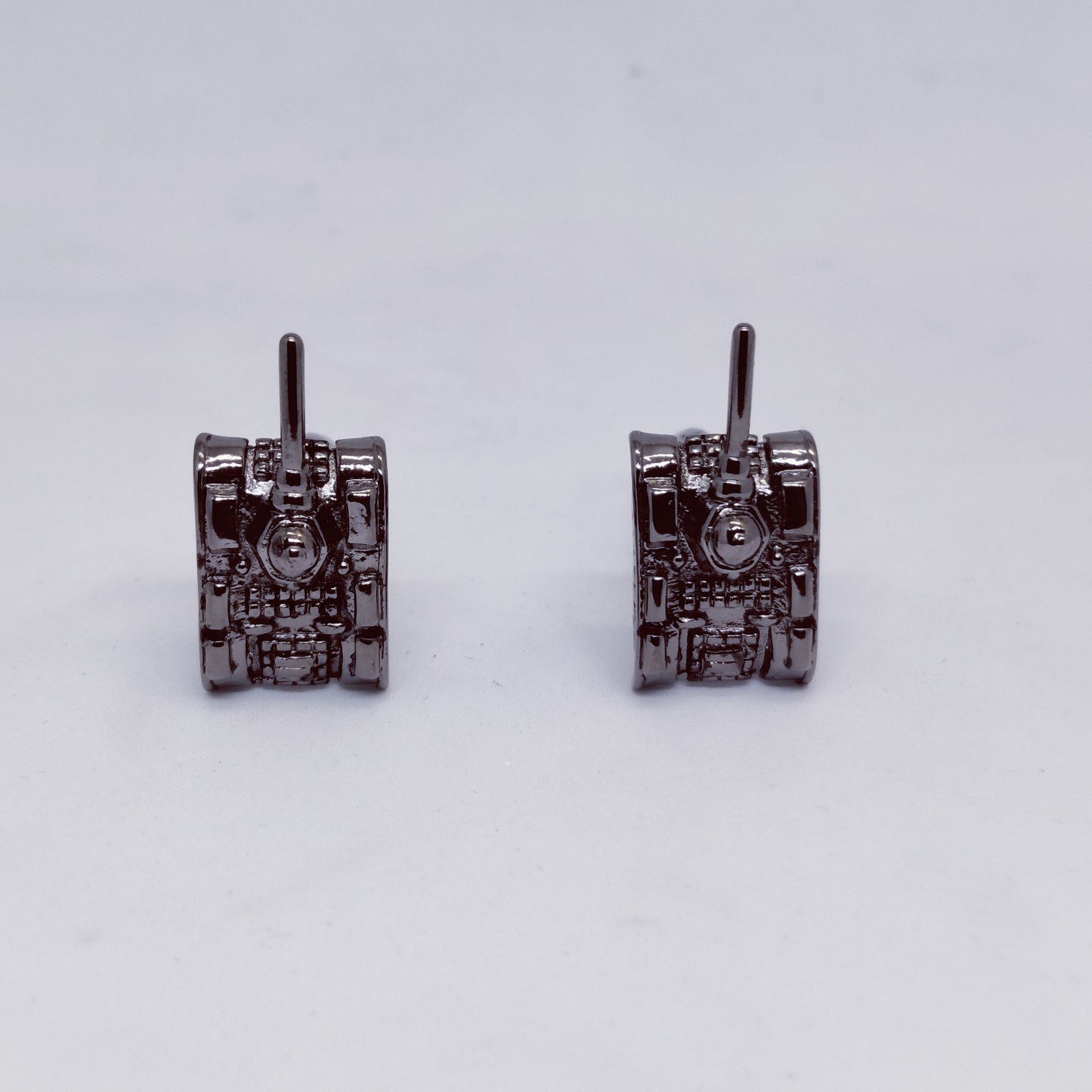 Gunmetal Army Tank Novelty Cufflinks