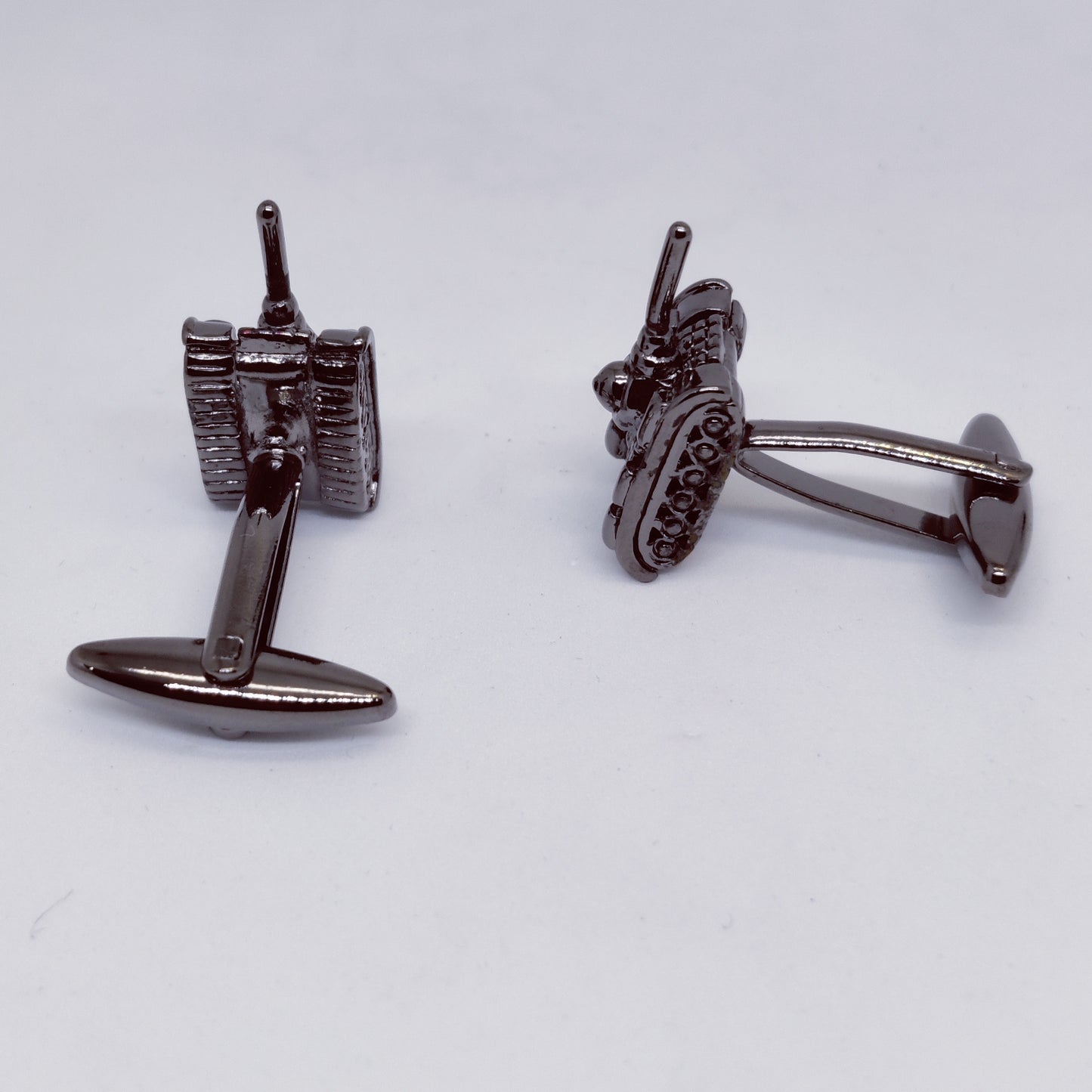 Gunmetal Army Tank Novelty Cufflinks