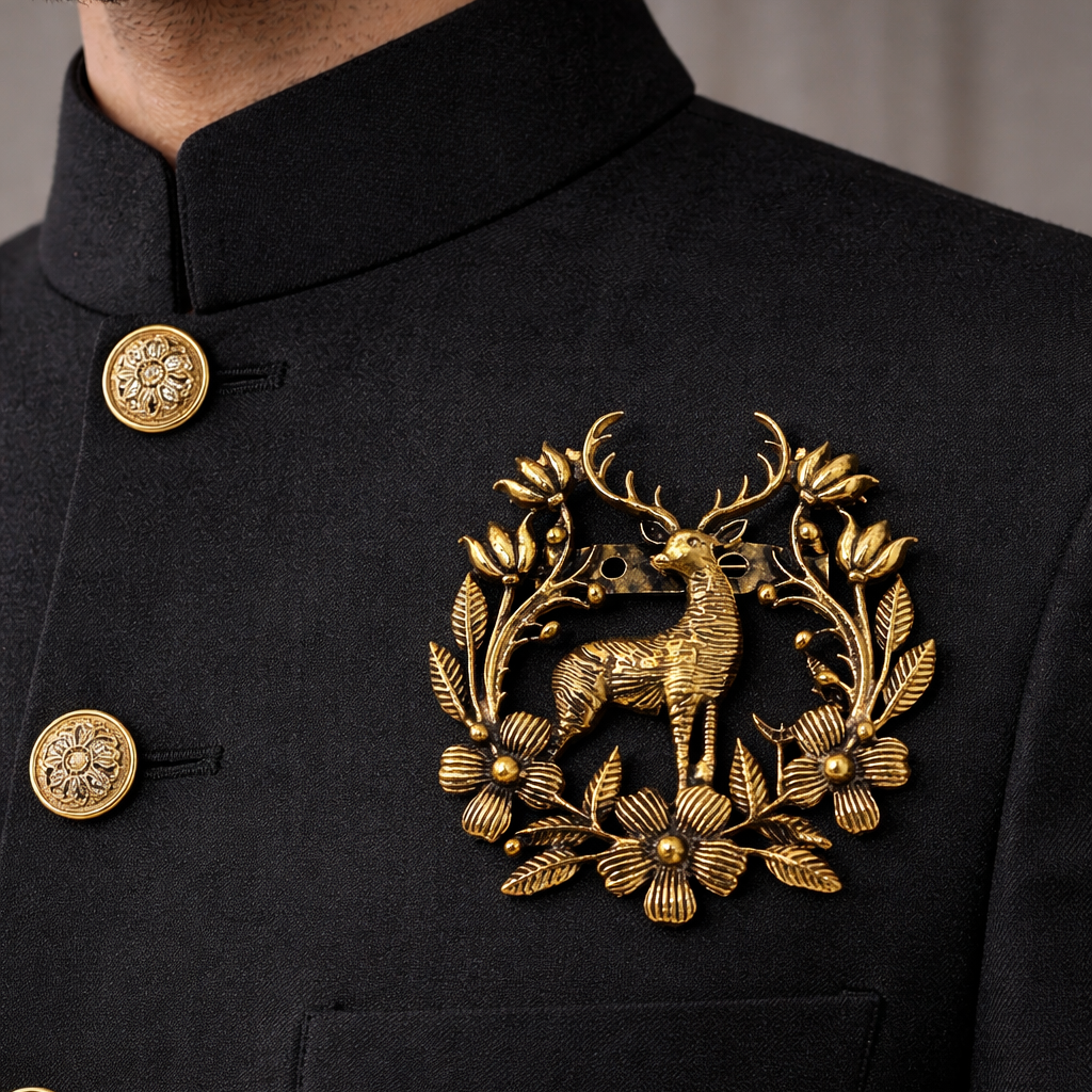 Imperial Deer Emblem Brooch