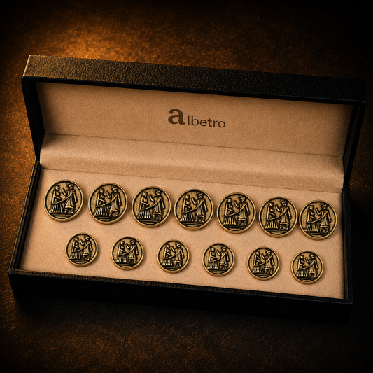 Shaadi Brass Button — Royal Court Edition