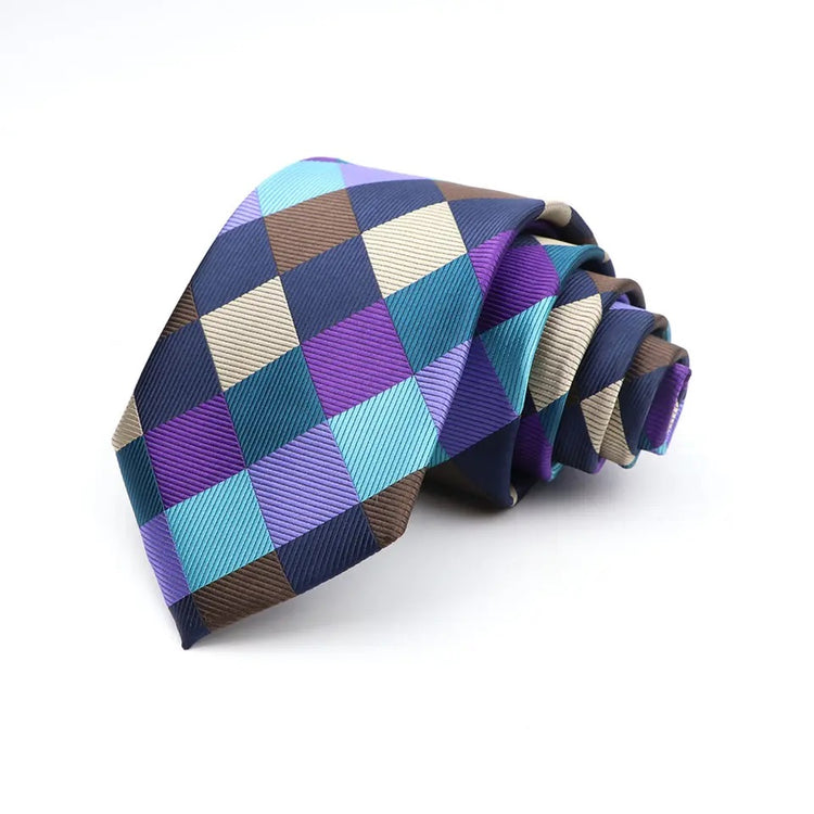 8cm Multi Checkered Necktie