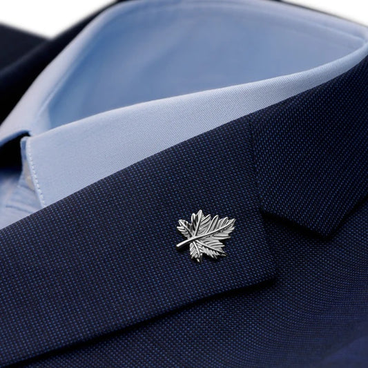 Silver Maple Leaf Lapel Pin