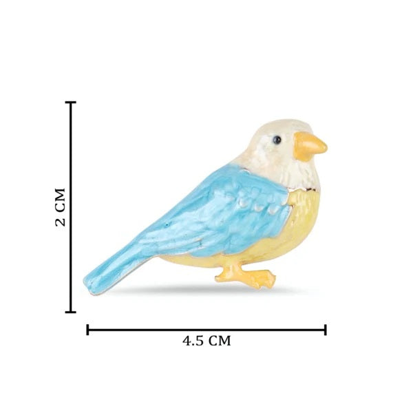 Enamel Bird Brooch