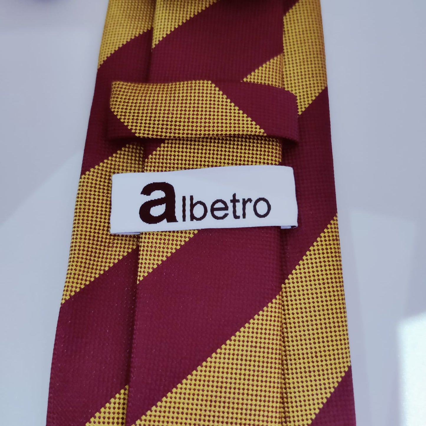 8cm Red Yellow Striped Tie