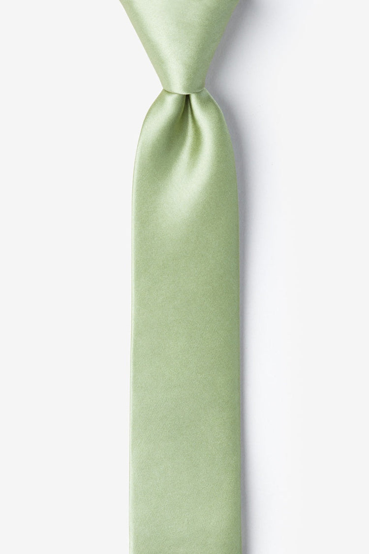 6cm Skinny Silk Green Tie-Shopwithstyle