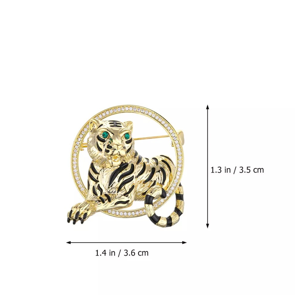Vintage Tiger Brooch