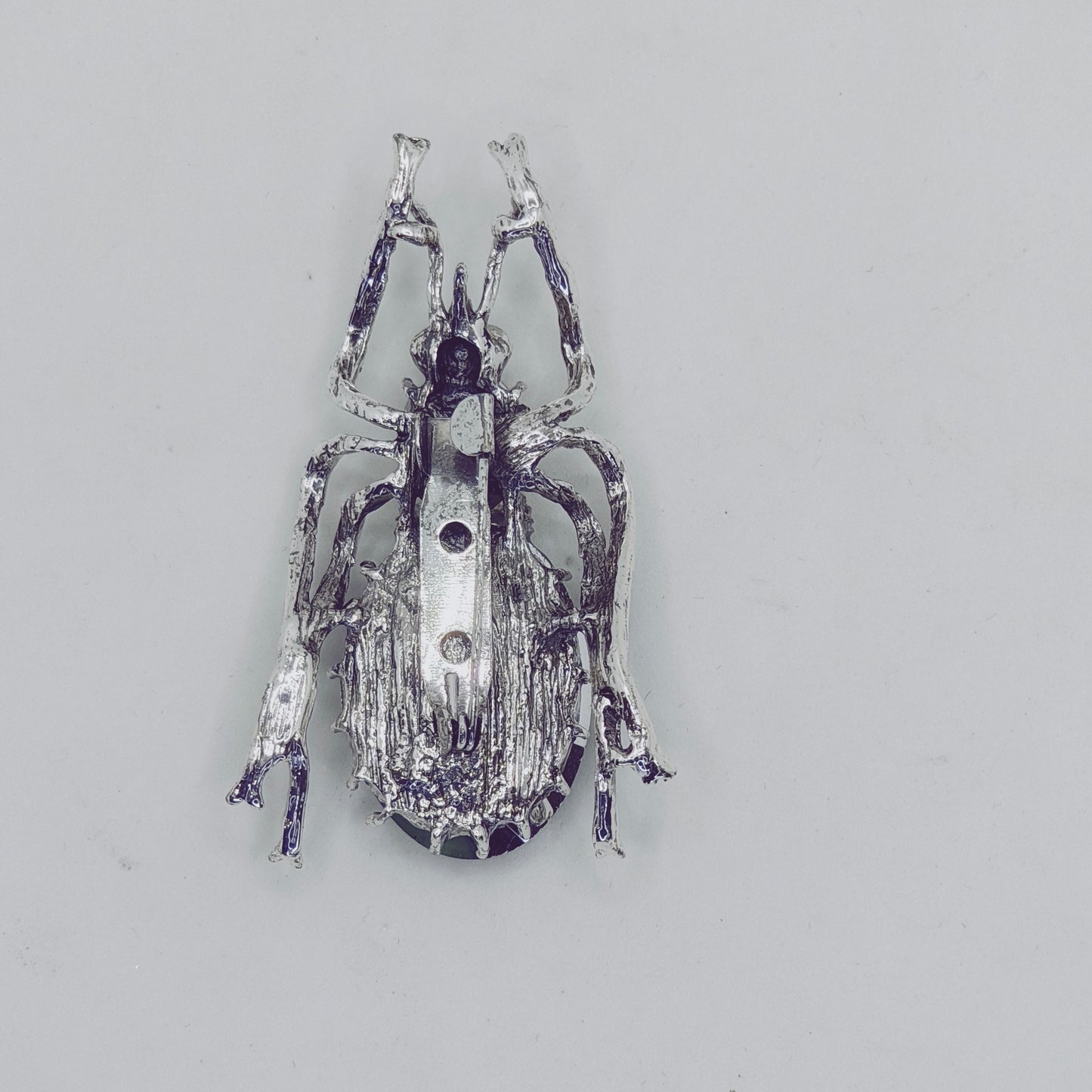 Green Rhinestone Beetle Bug Brooch