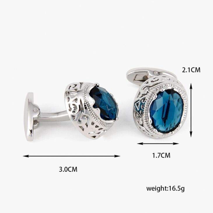 Regal Sapphire Silver Cufflinks