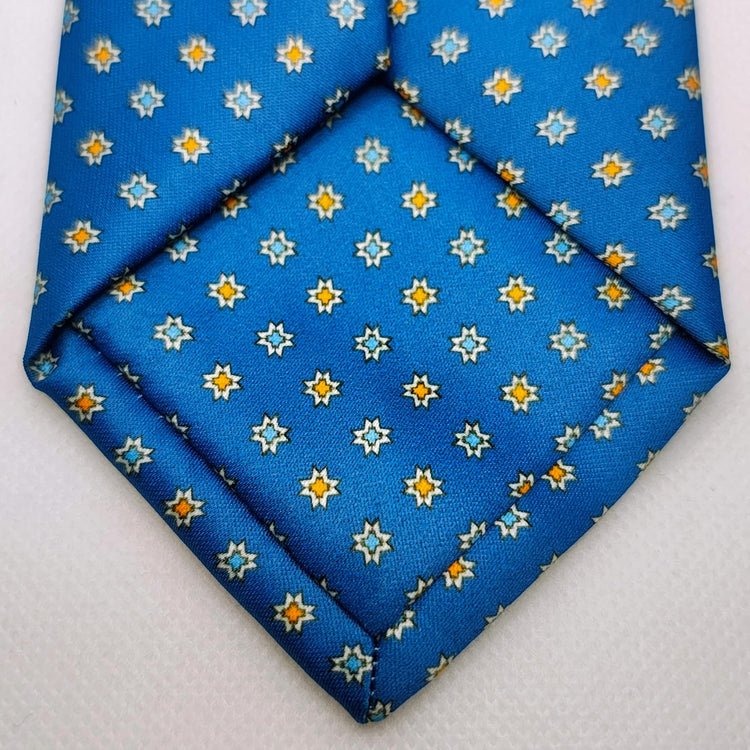 Azure Star Pattern Necktie