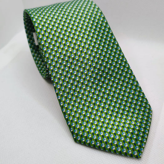 Emerald Geometric Charm Necktie