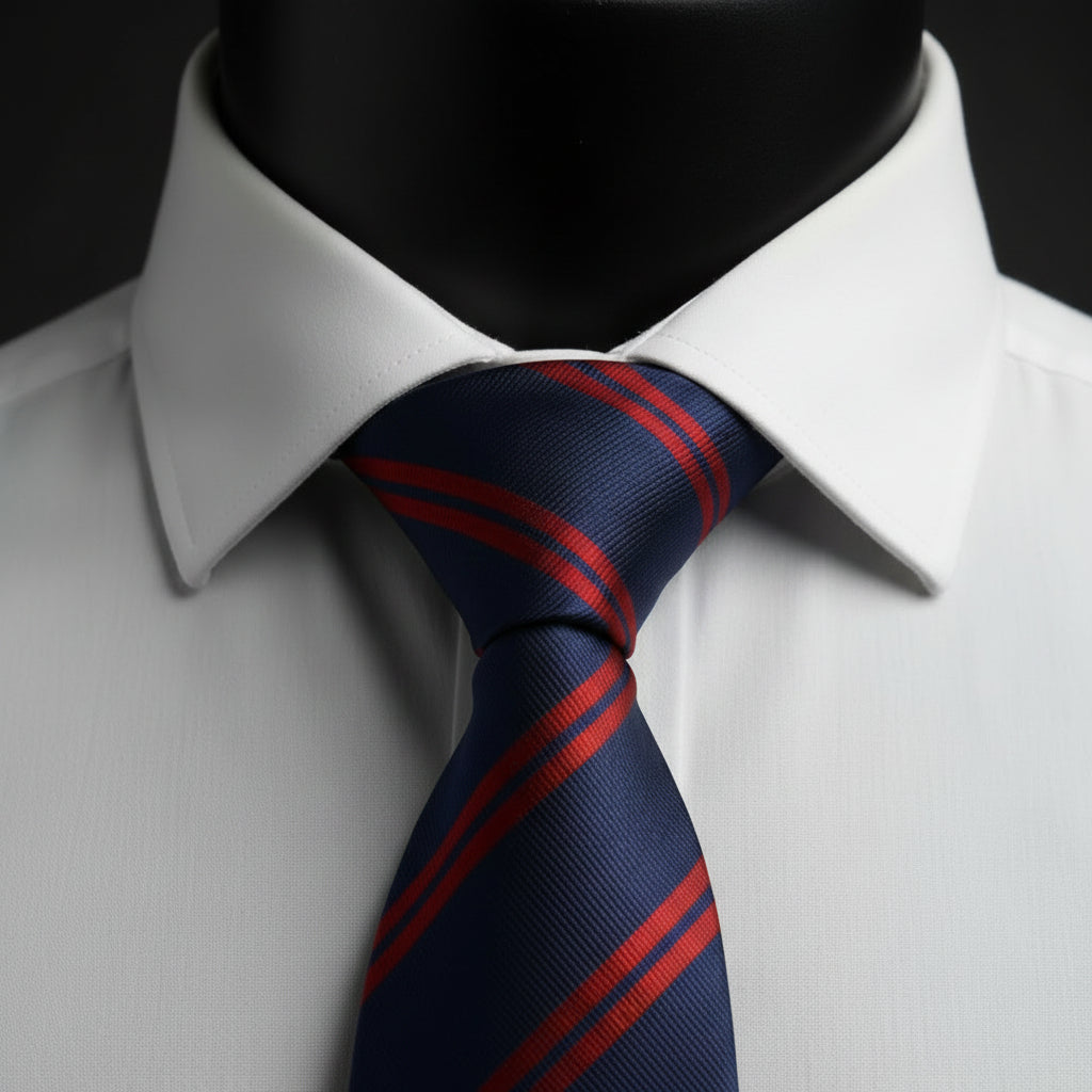 The Regent Striped Classic Tie Blue & Red Edition