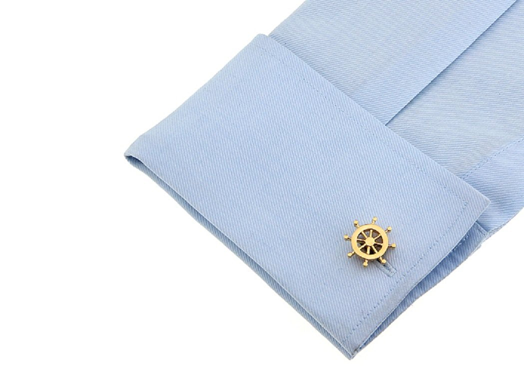 Ship Boat Wheel Cufflinks