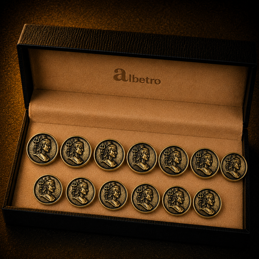 Shiva Profile Button — Antique Gold