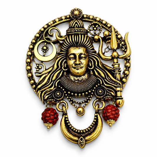 Mahakaal Royale Antique Gold Brooch