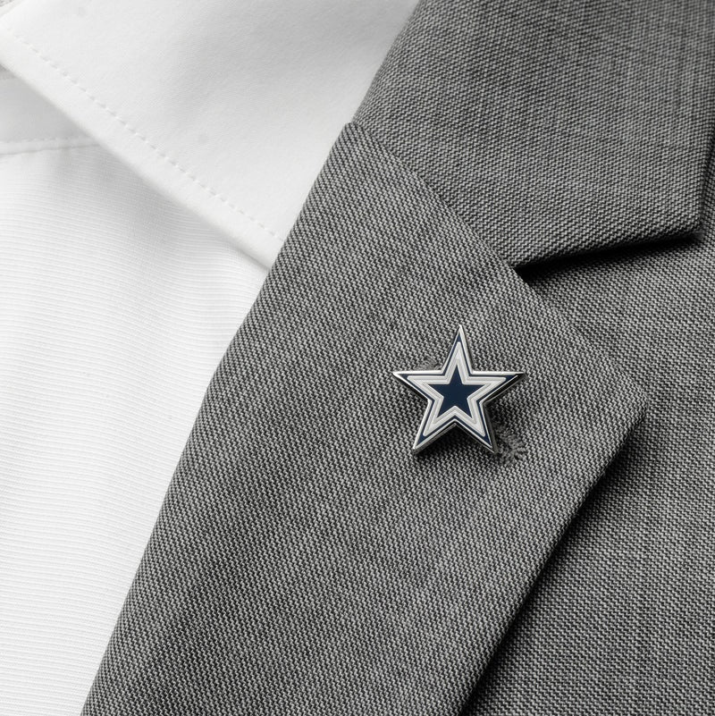 Navy and White Prismatic Star Lapel Pin