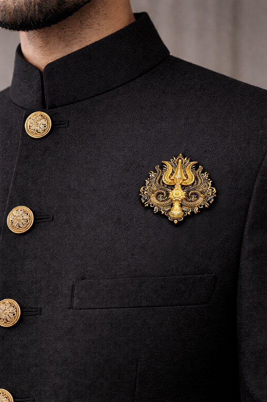 albetro Shiv Crest Brooch