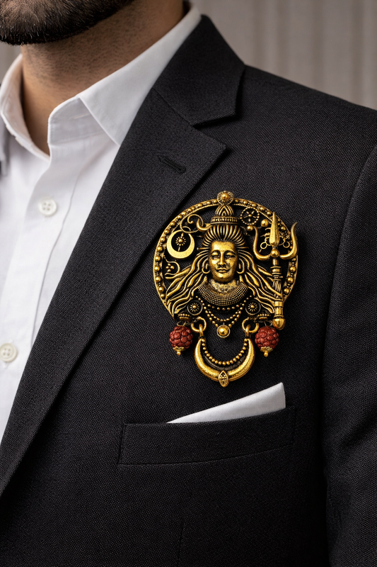 Rudra Crest Signature Brooch